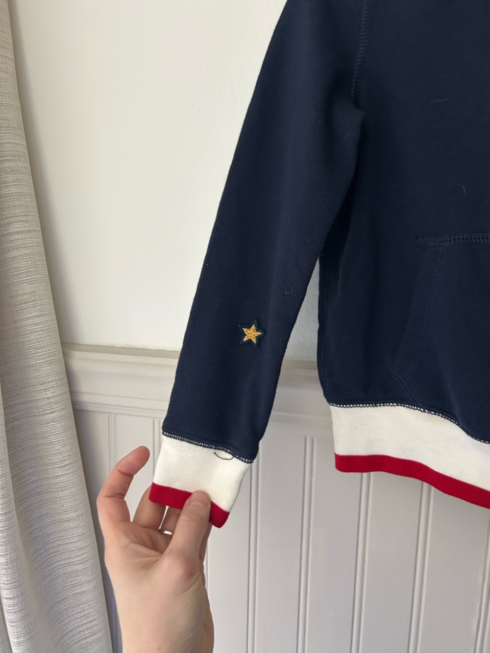 Polo Ralph Lauren Girls 6 Navy Kids Hooded Sweatshirt with Anchor Patch - Picture 5 of 8